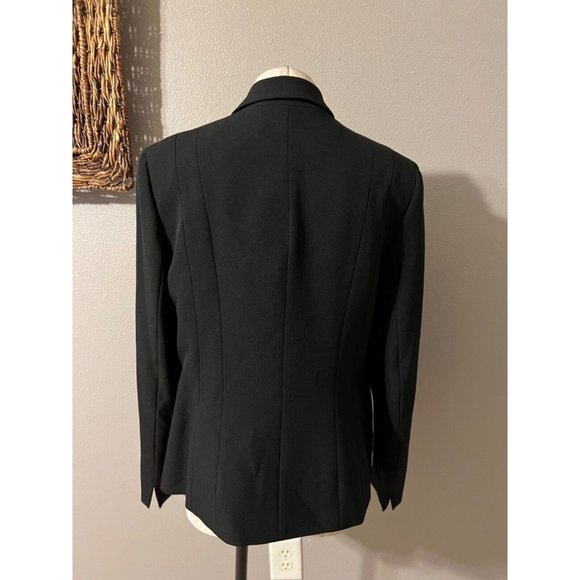 Kasper Separates Suit Jacket Blazer 14 Black Classic Single Button - Picture 9 of 9